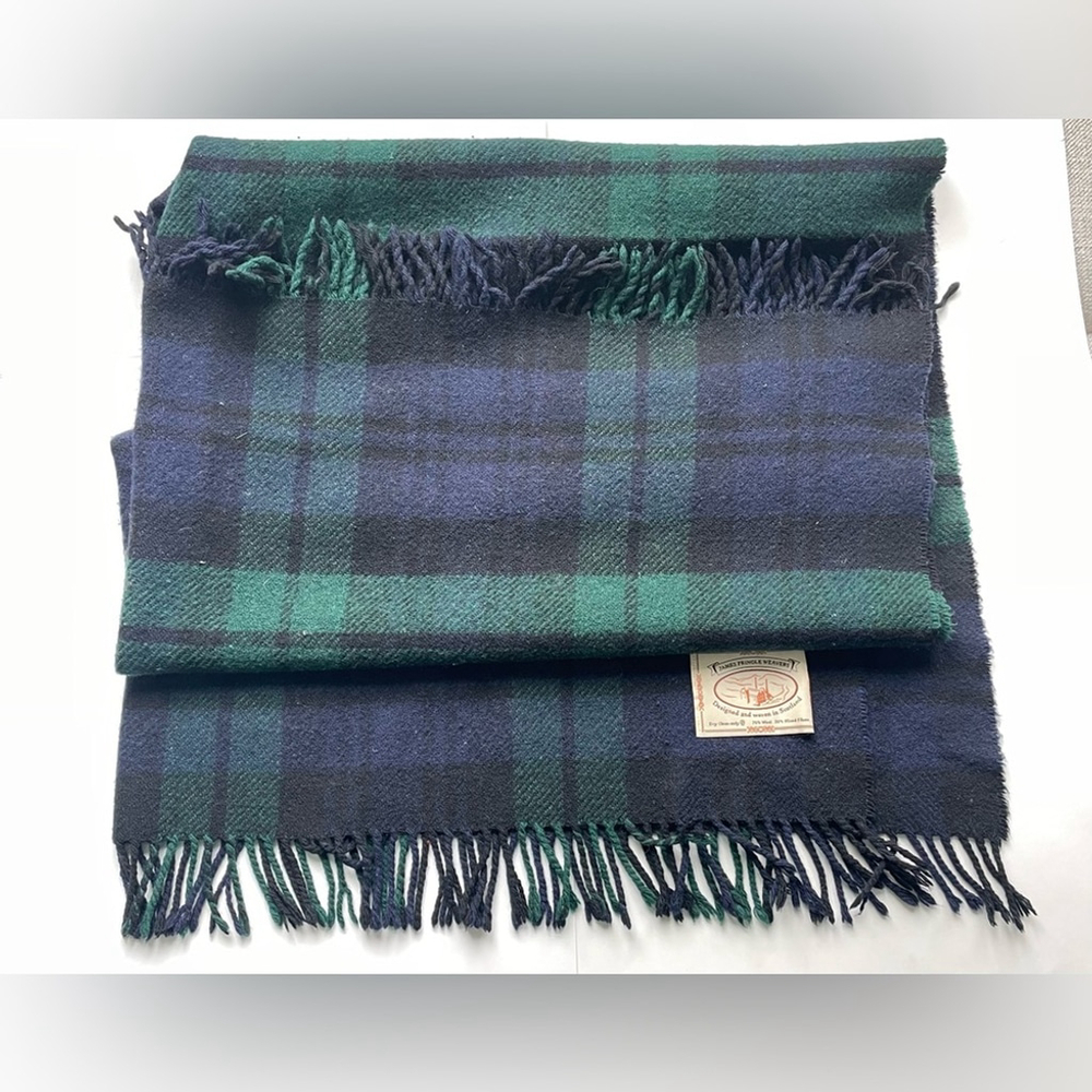 Green and Black Plaid Blanket